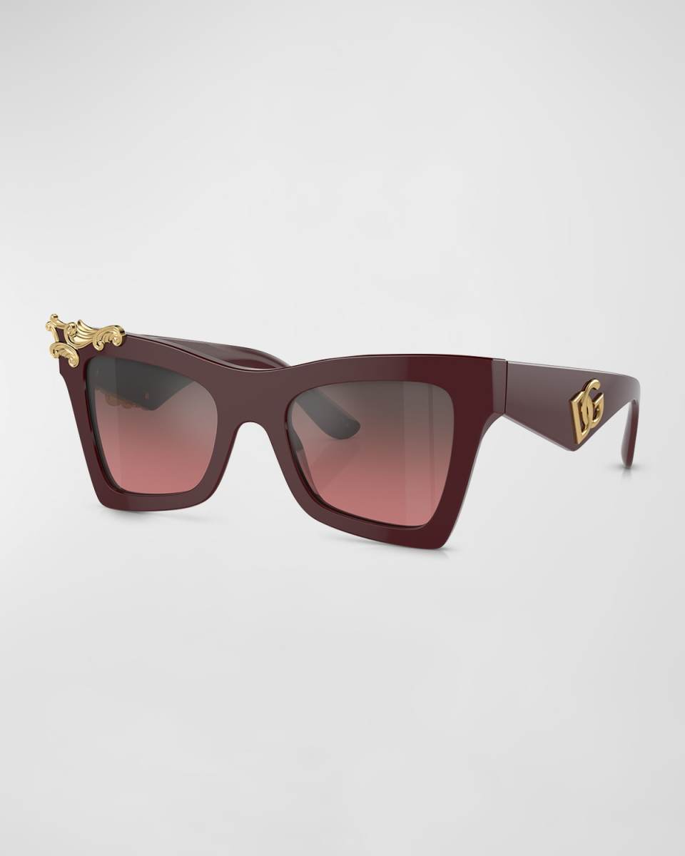 Filigree DG Acetate Cat-Eye Sunglasses